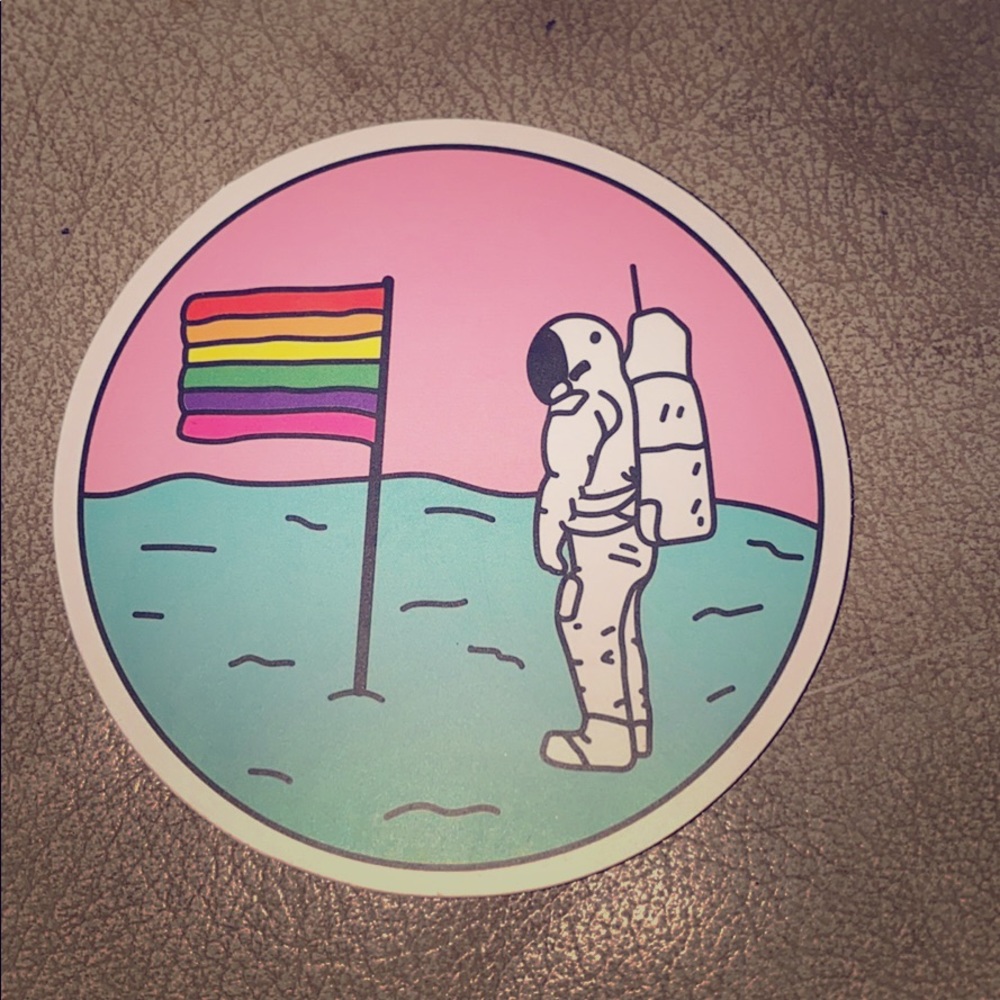 Rainbow Flag on moon!